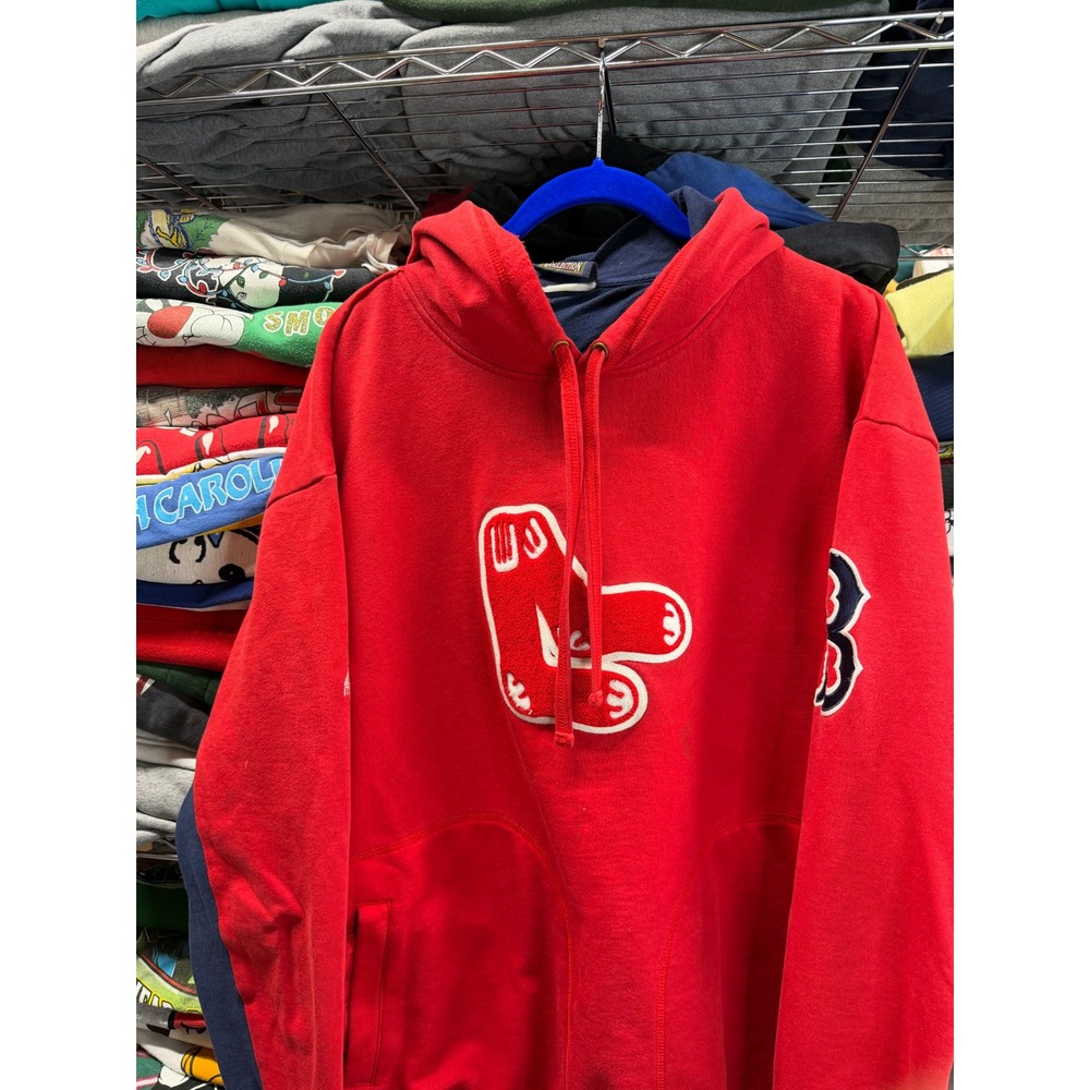 Cooperstown Collection MLB Boston Red Sox Hoodie Red Navy Blue Mens XXL 28x30